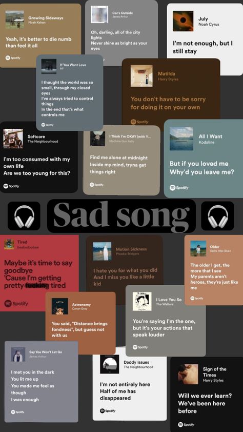 Sad song #sad #songs #playlist #music #inmyfeels Playlist Music, Therapy Playlist, Vintage Music Posters, Songs Playlist, Music Collage, Song Suggestions, Song Recommendations, Music Recommendations, Music Mood