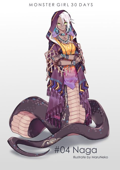 Monster Girl Encyclopedia, Snake Girl, Demi Human, Anime Monsters, Monster Characters, Gambar Figur, A Snake, Creature Concept, 영감을 주는 캐릭터