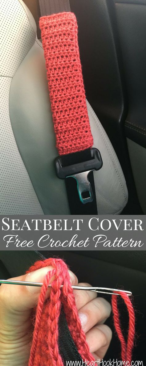 Seatbelt Cover Free Crochet Pattern http://hearthookhome.com/free-crochet-pattern-seatbelt-cover/?utm_campaign=coschedule&utm_source=pinterest&utm_medium=Ashlea%20K%20-%20Heart%2C%20Hook%2C%20Home&utm_content=Seatbelt%20Cover%20Free%20Crochet%20Pattern Crochet Seatbelt Cover, Learning Yourself, Motif Kait, Seatbelt Cover, Quick Crochet Projects, Crochet Belt, Crochet Car, Cardigan Crochet, Seat Belt Cover