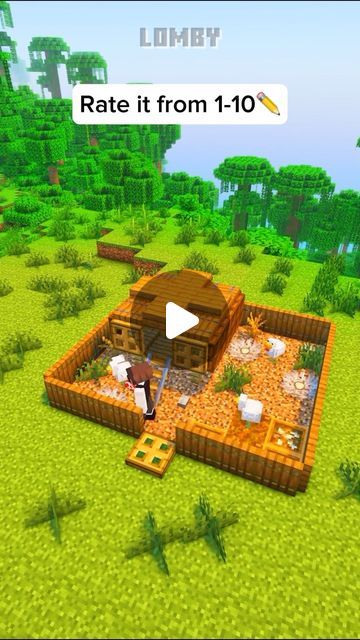 Lomby on Instagram: "Chicken Coop🐓 #minecraft #minecrafthacks #minecraftbuilds #minecraftbuilding #minecrafttutorial #minecraftideas #minecraftbuildideas #minecraftbedrock #minecraftpe #minecraftbuildhacks #minecraftmodern #mc #redstone" Simple Chicken Coop Minecraft, Minecraft Coop Ideas, Chicken Coop Ideas Minecraft, Chicken Coop Minecraft Ideas, Chicken House Minecraft, Minecraft Chicken Farm, Chicken Farm Minecraft, Farm Design Minecraft, Chicken Coop Minecraft