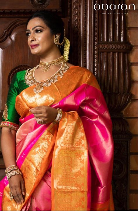 Witness Abaran’s time-honoured craftmanship impeccably styled by beautiful &graceful Swapna Reddy ✨ Swapna Reddy, Beaded Jewelry, Saree, Quick Saves, Beaded Jewellery