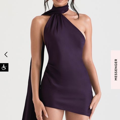 Never Worn, New With Tickets. Size Xs. Selling Because It’s Too Short Length For My Preference, But Fit Overall Is Perfect. I’m 5’4 Tall, 32c, 24 Waist, 36 Hips Dark Purple Dress Outfit, Dark Purple Mini Dress, Purple Dress Outfits, Plum Colored Dresses, Dress Dark Purple, Dark Purple Dresses, Dark Purple Color, Hourglass Dress, Plum Dress