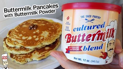 Buttermilk Powder Uses, Powdered Buttermilk Recipes, Buttermilk Powder Recipes, Gluten Free Buttermilk Pancakes, Buttermilk Waffles Recipe, Homemade Buttermilk Pancakes, Buttermilk Powder, Gluten Free Banana Pancakes, Dry Buttermilk