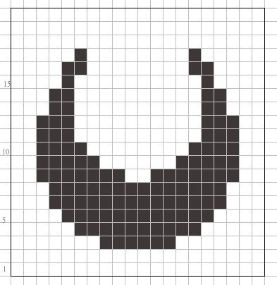 Stitch chart I made for Usagi’s moon symbol from Sailor Moon. Made by me. Feel free to use but please don’t repost without credit. Moon Phases Pixel Art, Moon Pixel Art Grid, Moon Knitting Chart, Moon Phases Knitting Chart, Sailor Moon Crochet Pattern, Pixel Moon, Moon Pixel Art, Alpha Pattern Moon Phases, Alpha Patterns Moon