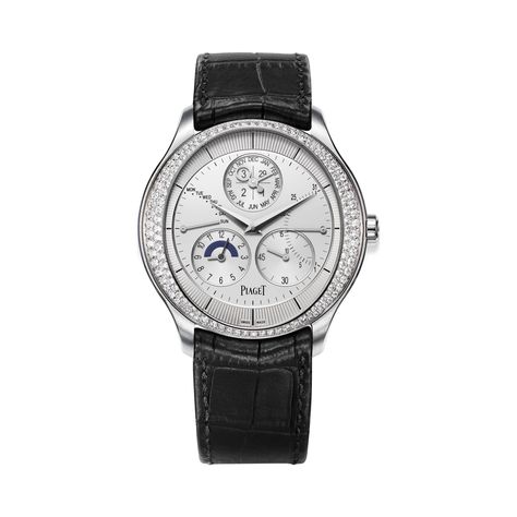 online luxury watch store, perpetual calendar watch, white gold diamond watch, piaget, piaget gouverneur watch, luxury watch, g0a40019 Piaget Watch, Gold Diamond Watch, Gold Diamond Watches, Tourbillon Watch, Crazy Rich, Black Alligator, Old Watches, White Gold Set, Luxury Diamonds