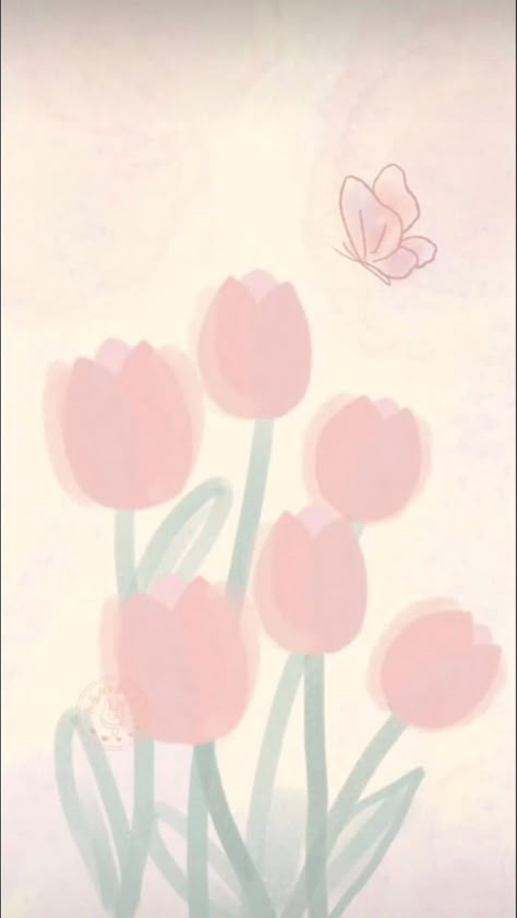 Flowery Wallpaper, Pink Tulips, Wallpaper Iphone Cute, Cute Wallpaper, Pink Wallpaper, Wallpaper Ideas, Home Screen, Pretty Wallpapers, Ideas De Fondos De Pantalla