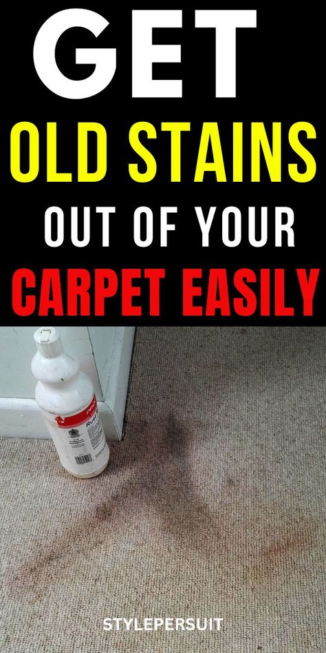 Older carpet stains are more challenging to clean than newer ones. Set-in stains, whether in clothing or on carpets, pose greater cleaning difficulties. Learn how to eliminate old carpet stains easily and... How To Get Old Pet Stains Out Of Carpet, How To Clean Old Stains From Carpet, How To Remove Old Carpet Stains, How To Get Furniture Dents Out Of Carpet, How To Remove Carpet Stains, Carpet Cleaner Homemade Stains, How To Clean Carpet Stains, How To Clean Sofas At Home, How To Get Stains Out Of Carpet