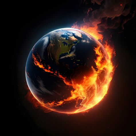 World On Fire Aesthetic, Burning Earth Drawing, World On Fire Drawing, World Burning Aesthetic, World On Fire Art, Future World Illustration, Pictures Of The Earth, Earth Burning, Earth Graphic Design