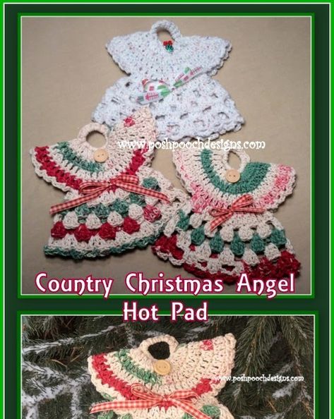 Christmas Applique Patterns, Crochet Basket Tutorial, Clothes Country, Crochet Pot Holders Free Pattern, Crochet Headband Free, Crochet Towel Topper, Crochet Angel Pattern, Diy Projects To Make And Sell, Kitchen Crochet