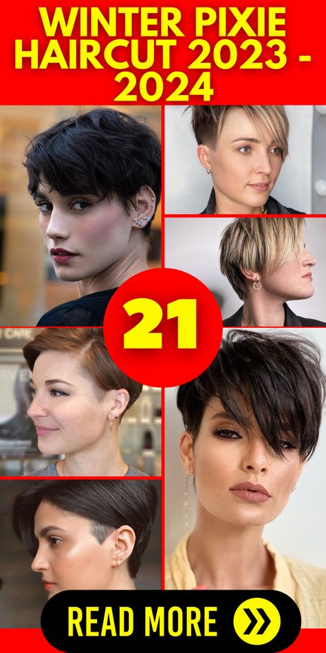 Make a bold fashion statement in 2023 with the winter pixie haircut 2023 - 2024. This modern short hairstyle is a favorite among women looking for a chic and trendy appearance. Whether you have fine hair or prefer a spiky, edgy look, the pixie cut offers endless possibilities. Pair it with stylish outfit ideas and experiment with hats to complete your modern and fashionable ensemble. Superkurzer Pixie, Shaved Pixie Cut, Edgy Pixie Hairstyles, Kort Pixie, Hats For Short Hair, Pixie Haircut Fine Hair, Haircut 2023, Edgy Short Haircuts, Undercut Hairstyles Women