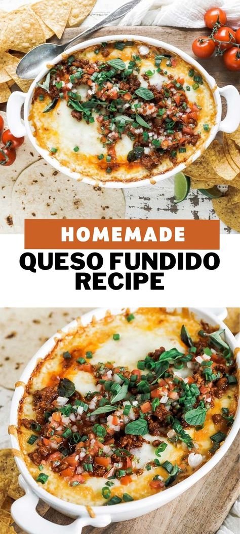 Oaxaca Cheese Recipes, Chorizo Appetizer, Queso Fundido Recipe, Fundido Recipe, Homemade Queso, Homemade Pico, Slower Cooker, Billy Parisi, How To Cook Chorizo