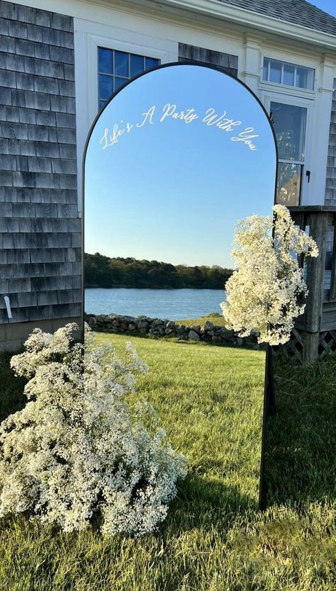 custom wedding mirror selfie, wedding vinyl mirror decal, Martha's Vineyard wedding Wedding Selfie Mirror, Foto Pertunangan, Wedding Vinyl, Wedding Day Ideas, Wedding Selfie, Mirror Decals, Wedding Mirror, Brush Design, Bad People