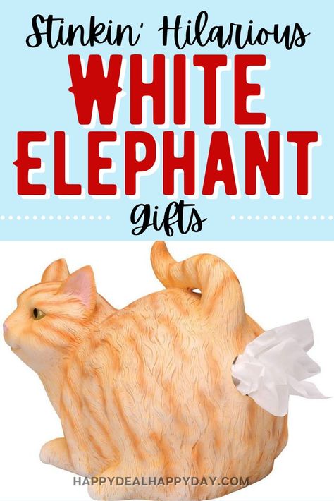 White Elephant Gifts For Work, Work White Elephant, Diy Gag Gifts, Unique White Elephant Gifts, White Elephant Gift Ideas, Funny Secret Santa Gifts, Elephant Gift Ideas, Best White Elephant Gifts, White Elephant Game