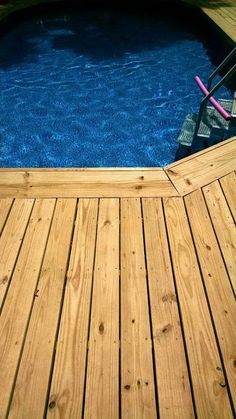 Deck Border Ideas, Deck Border, Decks Around Pools, Wooden Pool, Above Ground Pool Deck, Oberirdische Pools, Pool Deck Plans, Semi Inground Pools, Best Above Ground Pool