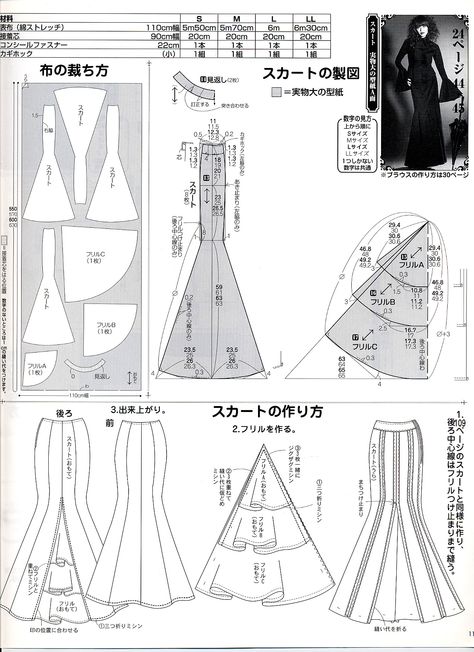 Mermaid tail pattern (Japanese) Mermaid Dress Pattern, Mermaid Skirt Pattern, Pola Rok, Sewing Dress, Gaun Fashion, Mermaid Pattern, Trumpet Skirt, Costume Patterns, فستان سهرة