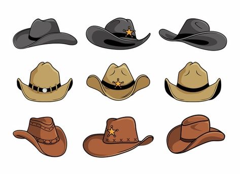 Man With Hat Vectors, Photos and PSD files | Free Download Cowboy Hat Drawing, Cowboy Draw, Man With Hat, Cowboy Hat Design, Cowboy Accessories, Hat Vector, Cowboy Theme, Hand Carved Stamps, Chapeau Cowboy