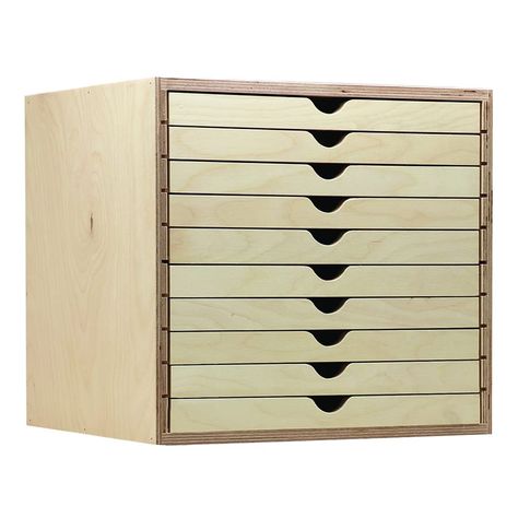 PRICES MAY VARY. Actual size of Drawer Cabinet for IKEA: 13" Wide x 13" High x 14-3/4" Deep Drawer Dimensions for Single Drawer: 12-1/4” Wide x 13-5/8” Long x 1” Deep | NOTE: Single Drawer does not have sides. Are you looking for a versatile craft storage solution? With 10 drawers and 10 square feet of storage, you can organize your wood mount stamps, paper, ink pads, embellishments, ribbons and more. The Storage Drawer Cabinet is a great option to store paper if fading from bright lighting is a Ikea Kallax Shelving, Kallax Shelving, Craft Storage Solutions, Ikea Kallax, Kallax Ikea, Custom Storage, Craft Room Storage, Drawer Cabinet, Paper Storage