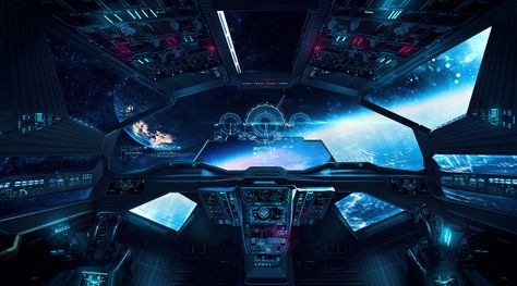 ArtStation - Cockpit, Luciano Neves Scifi Cockpit, Spaceship Room, Spaceship Cockpit, Teknologi Futuristik, Spaceship Interior, Sci Fi Spaceships, Starship Concept, Sci Fi Environment, Sci Fi Ships