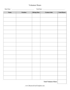 Businesses that use volunteers should keep track of the hours worked by the week, month, or quarter. Free to download and print Volunteer Hours Log, Hours Tracker, Service Agreement, Bullet Journal Work, Volunteer Hours, Job Searching, Writers Help, Tracker Template, Butter Recipes