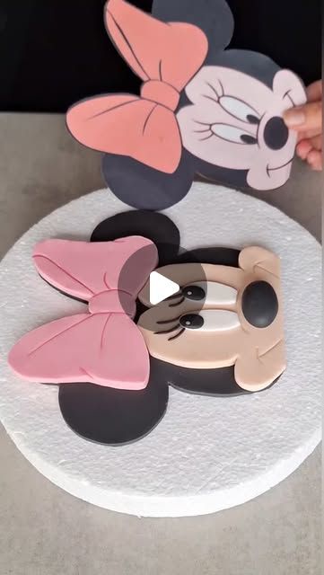 Minnie Mouse Fondant, Minnie Cake Topper, Mouse Cake Topper, Mickey And Minnie Cake, Minnie Mouse Cake Topper, Minnie Cake, Minnie Mouse Cake, Mouse Cake, Fondant Toppers