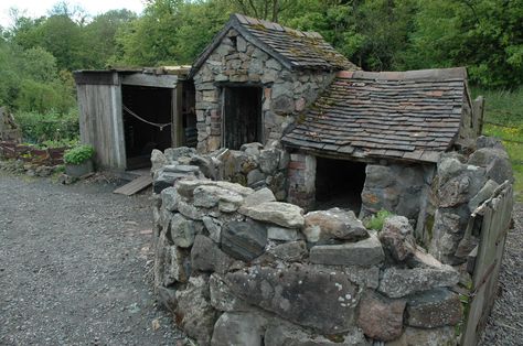 Pig sty, Ironbridge Pig Sty, Cool Sheds, Goat Pen, Stone Cabin, Raising Farm Animals, Diy Cabin, Pig Pen, Run In Shed, Pig House