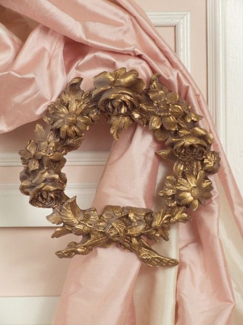 Curtain Tie Backs, Everything Pink, Gold Accent, Marie Antoinette, Pink Love, Window Coverings, Tie Backs, Window Treatments, The Well