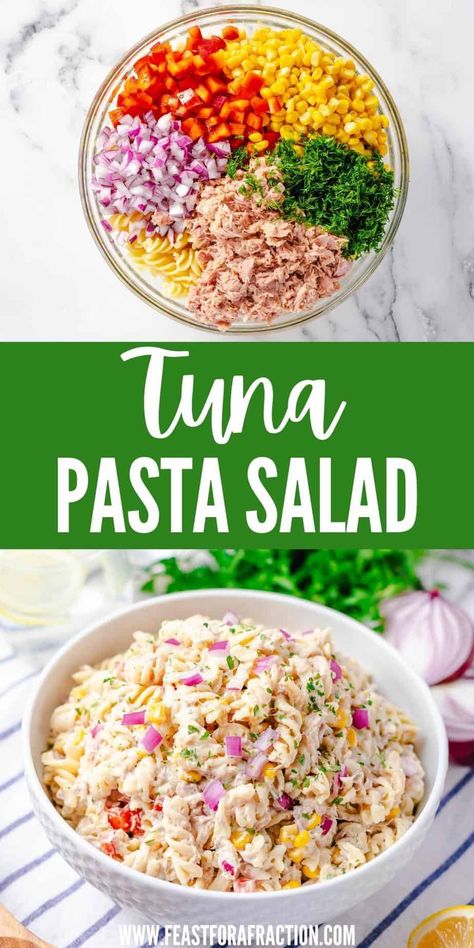 Creamy Pasta Salad Dressing, Easy Tuna Pasta Salad, Pasta Salad With Tuna, Easy Tuna Pasta, Tuna Pasta Salad Recipes, Creamy Pasta Salad, Salad With Tuna, Tuna Pasta Salad, Colorful Veggies