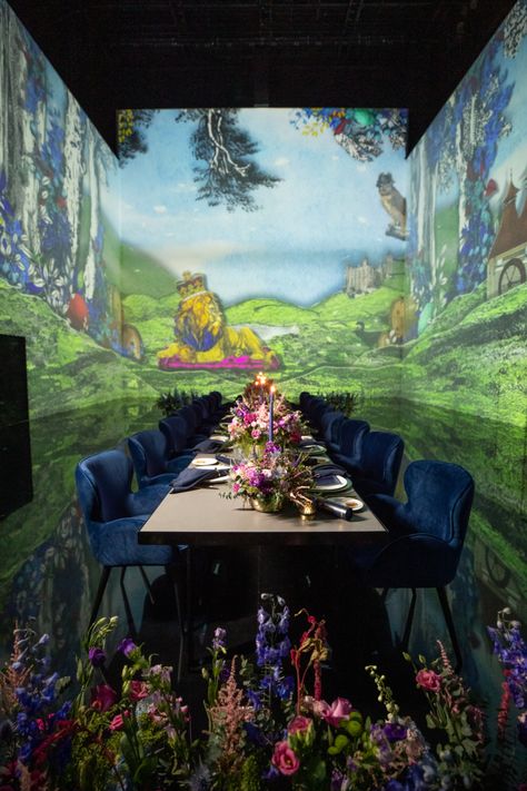 Immersive Dining, Launch Event Ideas, Art Projector, Royal Salute, Royal Table, Engagement Plan, Flower Cafe, Interactive Exhibition, Mall Design