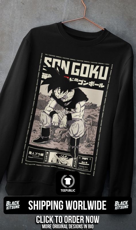 Visit our Anime and Manga merchandise online store and find your very favorite anime series characters and manga panels printed in high quality on great shirts, hoodies, sweatshirts, Phone Cases and More! . Inspired from Goku of Dragon Ball Manga. Unique and High-Quality WorkVector Graphics and Transparent print files along with Mockups Super Fast Communication Sweat Shirt Designs Ideas, Dragon Ball T Shirt Design, Dragon Ball Hoodie, Dragon Ball Clothes, Anime Design For Shirt, Anime T Shirt Design Ideas, Anime Hoodie Design, Glowing Painting, Goku Tshirt