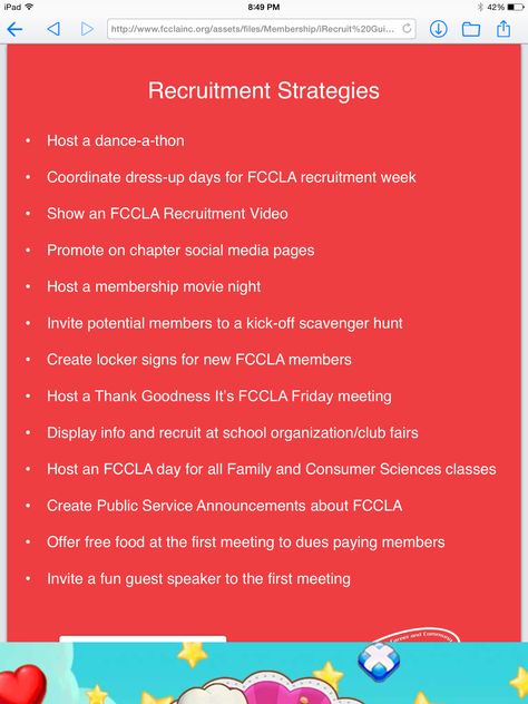 Fccla Recruitment Ideas, Club Recruitment Ideas, Black Student Union Ideas, Fccla Ideas, Recruitment Strategies, Hr Ideas, Fcs Teacher, Staff Ideas, Movie Night Invitations