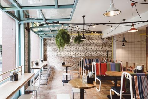 echnē Architecture + Interior Design have created an interior that meets just this brief, designing new Mexican restaurant Fonda, in Flinder... Coffee Cafe Interior, Restaurant Window, Cafe Interiors, Window Seating, Nice Places, Vogue Living, Modern Restaurant, Coffee Shop Design, Retro Interior