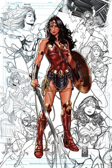 Comics Ideas, Mark Brooks, League 1, Draw Comics, Wonder Woman Art, Superman Wonder Woman, Arte Dc Comics, Dc Comics Artwork, Pahlawan Super