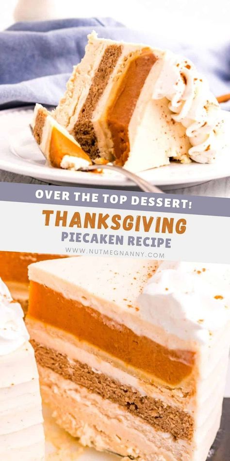 Thanksgiving Piecaken, Yankee Recipes, Cinnamon Cheesecake, Caramel Apple Dump Cake, Thanksgiving Cake, Favorite Holiday Desserts, Easy Holiday Desserts, Iron Recipes, Thanksgiving Cakes