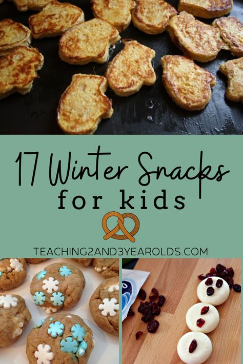 Winter Snacks For Kids, Preschool Cooking Activities, Winter Party Foods, Silvester Snacks, Winter Snacks, New Year's Snacks, Preschool Cooking, Theme Snack, Kids Food Crafts