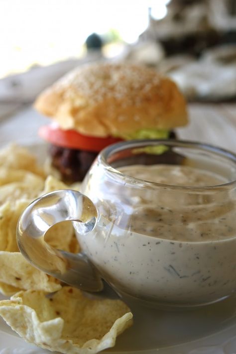 Drip Down Your Arms Ranch Burger Sauce... Enjoy! Burger Dipping Sauce, Ranch Burger Sauce, Arbys Red Ranch Sauce, Ranch Dipping Sauce For Fries, Mcdonald’s Bbq Sauce Recipe, Ranch Burgers, Ranch Sauce, Food Topper, Salsa Dip