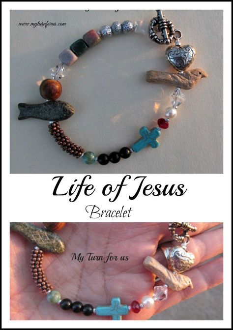 Bracelet Making Ideas, Jesus Bracelet, Salvation Bracelet, Bible Jewelry, Christian Bracelets, Easter Jewelry, Jesus Tattoo, Christian Crafts, Prayer Bracelet