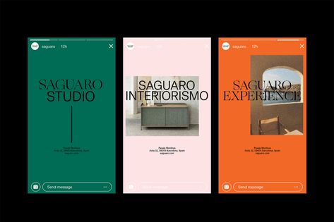 Escola creates an elegant identity for Barcelona and New York-based interior design studio Saguaro — The Brand Identity Colour Exploration, Studio Brand Identity, Paid Media, New Interior Design, Color Palette Bright, Publication Design, Newsletter Design, Interior Photography, Instagram Design