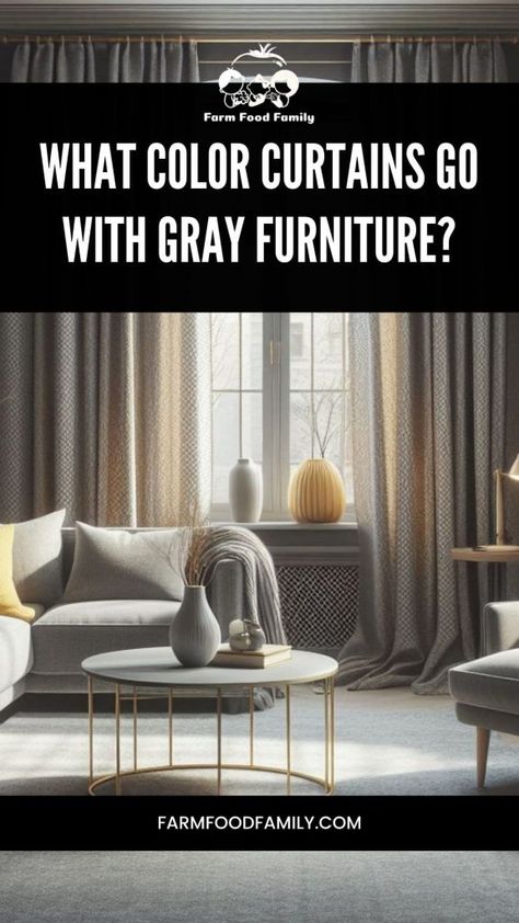 What Color Curtains Go with Gray Furniture: Style Your Space Like a Pro 6 Curtain Color For Grey Couch, Grey Couch Living Room Curtain Ideas, Grey Couch Curtain Ideas, Curtains With Grey Walls, Curtains For Grey Couch, Couch Design Modern, Charcoal Couch, Grey Paint Living Room, Curtains For Grey Walls