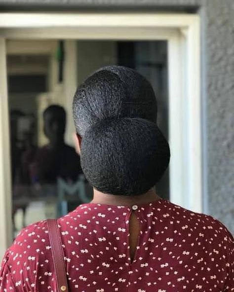 Easy Hairstyles With Extensions Simple, Afro Wedding Hairstyles Brides, Low Bun Natural Hairstyles Black Women, Natural Hair Extensions For Black Women, Afro Bun Hairstyles, Elegant Natural Hairstyles Black, Thread Hairstyles, Updo Cabello Natural, Afro Hair Bun