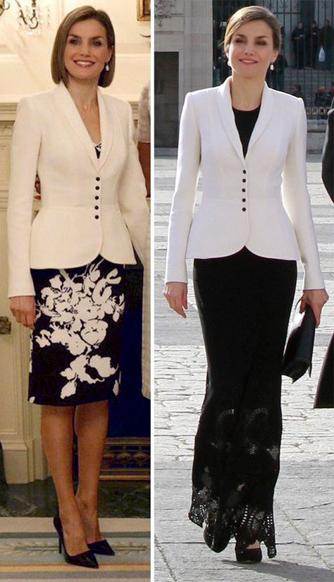 Haine Diy, فستان سهرة, Peplum Styles, A Skirt, White Blazer, Royal Fashion, Dress Suits, Modest Dresses, Trendy Dresses