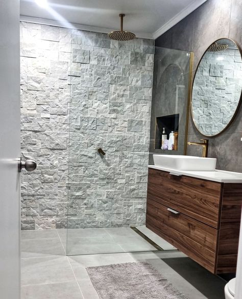 Our Ledgestone Wall Claddings are guaranteed to look amazing anywhere in your home, including the bathroom! 🛁

Take it from @GioLaera who expertly redesigned his shower wall with our Sandstone White cladding. We love how the room has a nice, bright feel to it. 💡

Get your orders in now, directly from our website. Link in bio. 
.
.
.
#ledgestone #wallcladding #sandstone #bathroomreno #showerwall #newdesign #stoneandrock Ledgestone Wall, Bathroom Renos, Wall Cladding, Website Link, Shower Wall, The Bathroom, To Look, Link In Bio, Shower