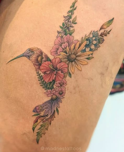 Hummingbird Tattoo On Hand, Hummingbird Foot Tattoo, Hummingbird Floral Tattoo, Sunflower And Hummingbird Tattoo, Floral Hummingbird Tattoo, Sunflower And Hummingbird, Hummingbird Tattoo Black, Colorful Hummingbird Tattoo, Tattoo Ideas Meaning