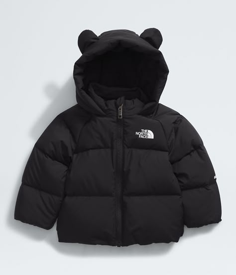 With 100% recycled, 600-fill down insulation, a toasty fleece lining and fold-over mitts at the cuffs, the Baby North Down Fleece-Lined Jacket introduces them to winter’s wonderland with warmth you can count on. Just for the fun, we added bear’s ears for an extra bit of joy every time you head out the door. Kids' Baby (0-24M) [North Face, Northface, thenorthface, the northface, TNF, tnf] Cute Baby Clothes For Boys, Baby Boy Winter Clothes, Baby Fashion Boy, Baby Winter Clothes, Boy Baby Clothes, The North Face Baby, Baby Clothes Boy, Boys Winter Clothes, Boys Winter Jackets