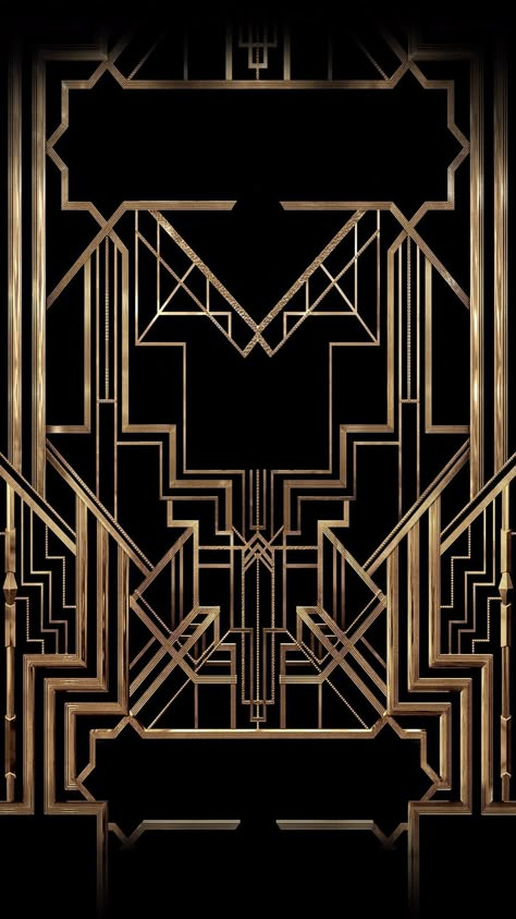 Art Deco Wallpaper Iphone, Art Deco Stage, Gatsby Interior Design, Black And Gold Aesthetic, Deco Wallpaper, Art Deco Wallpaper, Art Deco Patterns, Art Deco Posters, Art Deco Pattern