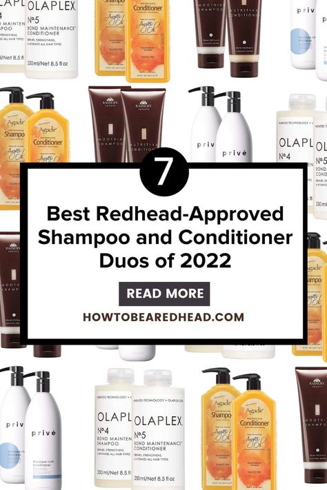 We’ve tried a lot of shampoo and conditioner duos and narrowed it down to our top 7 for 2022. Red Hair Shampoo, Best Shampoo, Good Shampoo And Conditioner, Best Shampoos, Shampoo And Conditioner, Redheads, Red Hair, Hand Soap Bottle, Conditioner