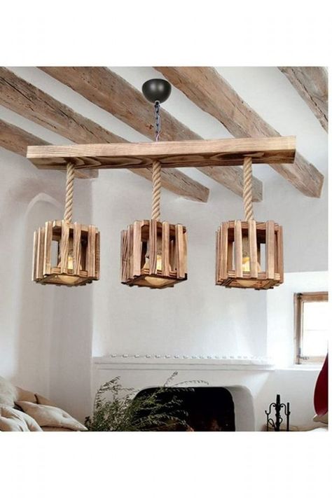 Celling Lights, Dining Light, Wooden Lamps Design, Wood Lamp Design, Wood Light Fixture, Wooden Floor Lamps, Diy Dining, Wooden Chandelier, Wood Projects That Sell