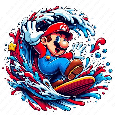 Mario Clipart, Dtf Shirts, Skate Graphics, Mario Png, Mario Coloring, Mario Mario, Eagle Drawing, Splash Design, Geeky Art