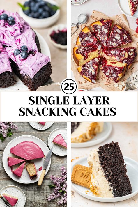 These 25 Single Layer Cake recipes are easy, no-fuss cakes that show how simple can still be elaborate and delicious! Single Layer Cake, Nordic Ware Bundt Pan, One Layer Cake, Cherry And Almond Cake, Snacking Cake, Banana Bundt Cake, Banana Bundt, One Layer Cakes, Apple Bundt Cake