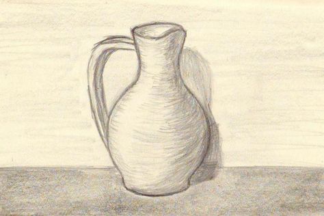 Pitcher. Still Life. Drawings. Pictures. Drawings ideas for kids. Easy and simple. Pitcher Drawing, Still Life Drawing Ideas, Drawings Ideas For Kids, Easy Still Life, Jessie Tree, Easy Still Life Drawing, Save Water Drawing, Drawing Still Life, Still Life Sketch