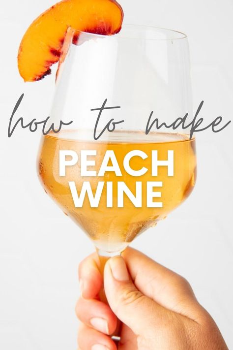 Peaches are one of the easiest fruits to use for homemade wine. Follow this peach wine recipe and learn to make peach wine today. Peach Wine Recipe, Fruit Wine Recipes, Wine Making Recipes, Homemade Wine Recipes, Yummy Summer Drinks, Peach Wine, Wine Yeast, Homemade Liquor, Brewing Recipes